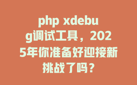 php xdebug调试工具,2025年你准备好迎接新挑战了吗? 一