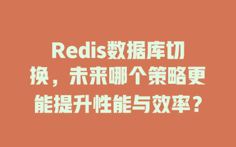 Redis数据库切换,未来哪个策略更能提升性能与效率? 一
