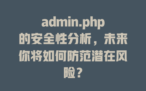 admin.php的安全性分析，未来你将如何防范潜在风险？-SEO论坛-分享经验-东莞市快语信息咨询有限公司