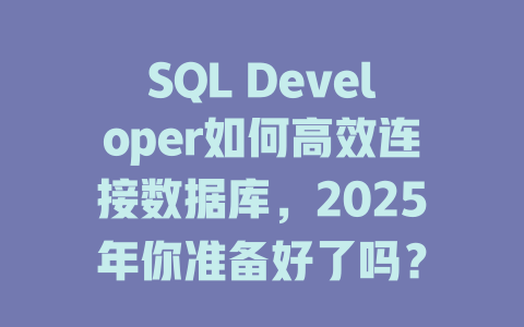 SQL Developer如何高效连接数据库，2025年你准备好了吗？-SEO论坛-分享经验-东莞市快语信息咨询有限公司