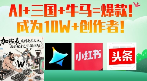 AI+三国+牛马=爆款！成为10W+创作者-SEO论坛-分享经验-东莞市快语信息咨询有限公司