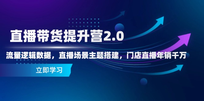 直播带货提升营2.0：流量逻辑数据，直播场景主题搭建，门店直播年销千万-SEO论坛-分享经验-东莞市快语信息咨询有限公司