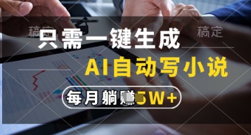 只需一键生成，AI自动写小说，实现躺着也能写作，每月收益过1w【揭秘】-SEO论坛-分享经验-东莞市快语信息咨询有限公司