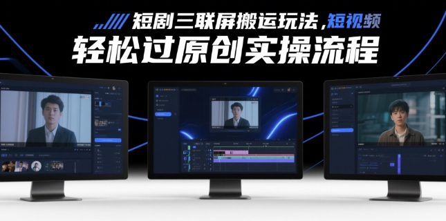 短剧三联屏搬运玩法，短剧搬运轻松过原创实操流程-SEO论坛-分享经验-东莞市快语信息咨询有限公司
