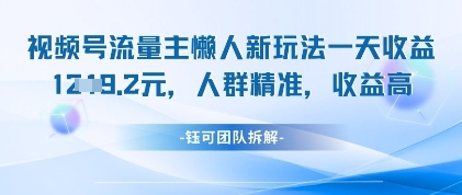 视频号流量主懒人新玩法，一天收益1k，人群精准收益高-SEO论坛-分享经验-东莞市快语信息咨询有限公司