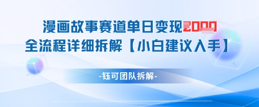 漫画故事赛道单日变现1k+全流程详细拆解-SEO论坛-分享经验-东莞市快语信息咨询有限公司