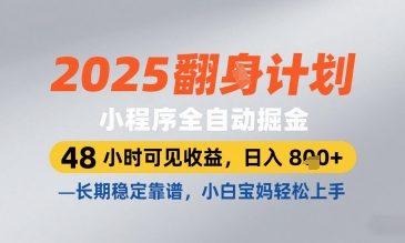 2025小程序全自动掘金，48 小时可见收益，日入8张，长期稳定靠谱，小白宝妈轻松上手【揭秘】-SEO论坛-分享经验-东莞市快语信息咨询有限公司